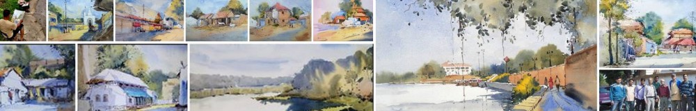 Watercolour paintings by Ghanshyam Dongarwar